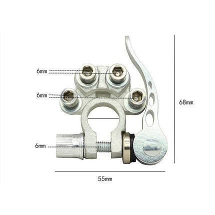 2x 12V 4Way Battery Terminals Connectors Clamp Car Van Caravan Positive Negative - Aimall