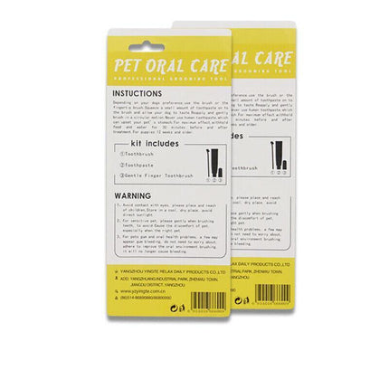 1X Pet Dog Cat Cleaning Toothpaste+Toothbrush+ Back Up Brush Set Vanilla Flavour - Aimall