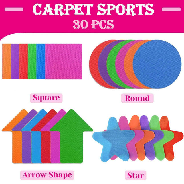 30x Carpet Spot Markers Sit Dot Circle For Classroom Easy Teach Tool Game AU - Aimall