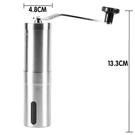 Manual Coffee Bean Grinder Stainless Steel Hand Coffee Mill Ceramic Burr - Aimall