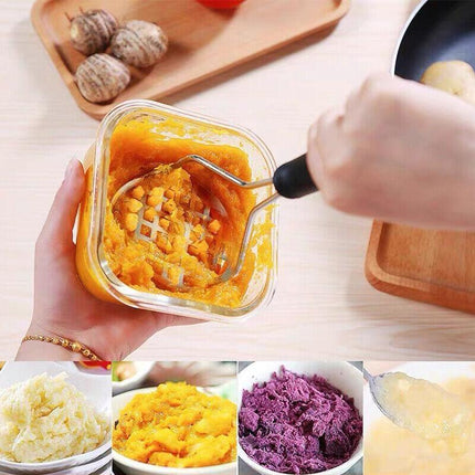 Kitchen Potato Masher Stainless Steel Vegetable Fruit Potatoe Press Crusher Tool - Aimall
