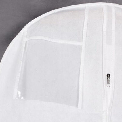 White Extra Large Wedding Dress Bridal Gown Garment Breathable Cover Storage Bag - Aimall