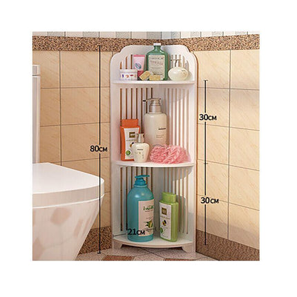 3 Tiers Bathroom Cabinet Corner Shelf Toilet Shower Cupboard Storage Rack AU - Aimall