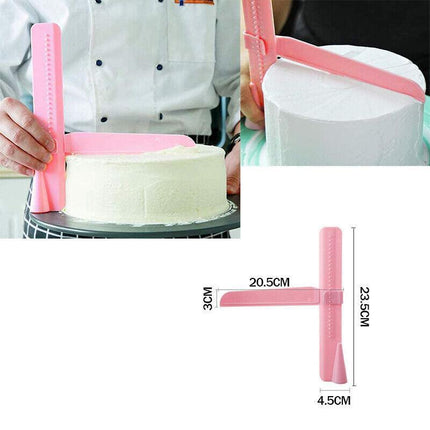 Adjustable Fondant Cake Scraper Icing Piping Cream Spatula Edges Smoother Craft - Aimall