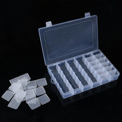 Plastic Compartment Storage Box Container Jewellery Bead Craft Organiser Case AU - Aimall