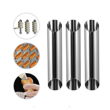 12-20PCS Stainless Steel Bread Baking Tube Cannoli Mold Cream Horn Mould Pastry - Aimall