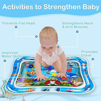 Baby Water Play Inflatable Mat Kids Children Infants Tummy Fun Time Sea World AU - Aimall