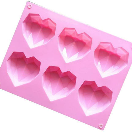 Heart Shape Candy Cake Chocolate Mould 3D Fondant Mold Silicone Sugar Craft DIY - Aimall