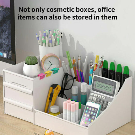 Cosmetic Makeup Organizer with Drawers Bathroom Skincare Storage Box Holder Case - Aimall