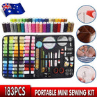 Sewing Kit 183Pcs Portable Mini Premium Travel Home Beginner Emergency AU Stock - Aimall