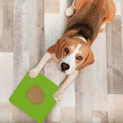 Dog Pet Lick Mat Pad Anti-Anxiety Toy Boredom Buster Treat Slow Feeder AU Stock - Aimall