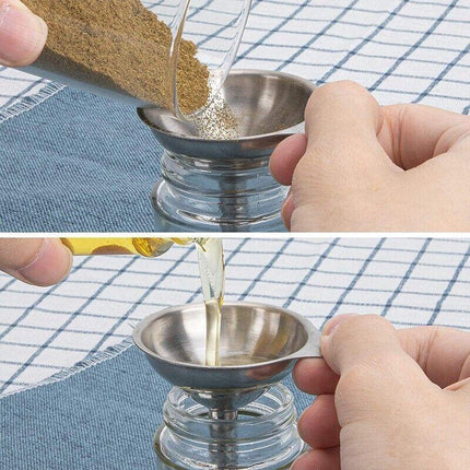 3X Stainless Steel Funnel Oil Liquid Funnel Metal Funnel With Detachable Filter - Aimall