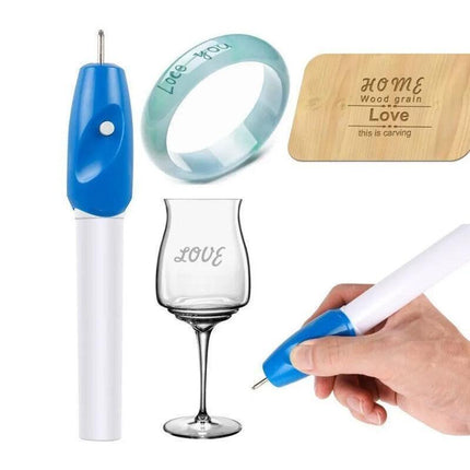 Electric Micro Engraver Pen Tip Engraving Cordless For Metal Jewelry Wood Glass - Aimall