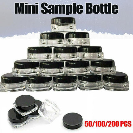 UP 200pc 3g Sample Bottle Cosmetic Makeup Jar Pot Face Cream Lip Balm Containers - Aimall