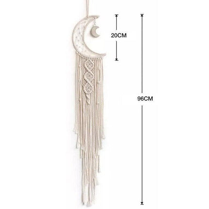 Wall Hanging New Tapestry Macrame Moon Dream Catcher Handmade Bedroom Home Decor - Aimall
