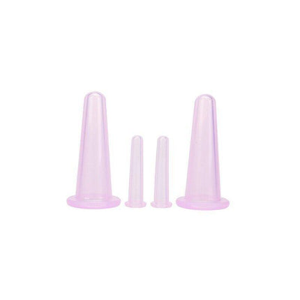 4PCS/set Cup Lifting Massage Silicone Cupping Vacuum Suction Facial Cupping - Aimall