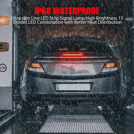 2x 15 LED Tail Light Trailer Truck Caravan UTE Reverse Light Bar Ultra-Slim Lamp - Aimall