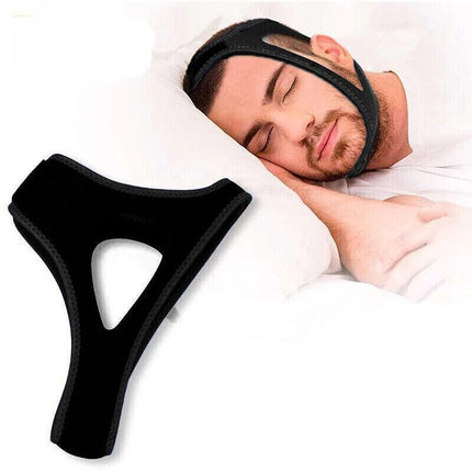 New Stop Snoring Chin Strap Anti Snore Sleep Apnea Belt Device Solutions Jaw OZ - Aimall