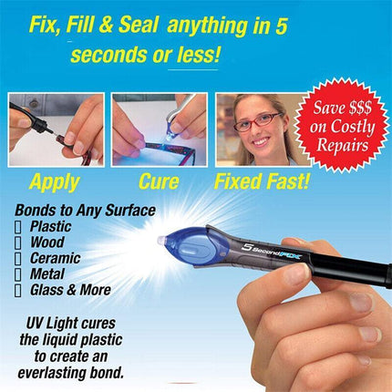 5 Second Fix UV Light Liquid Welding Kit Welding Compound Glue Repair Tool AU - Aimall