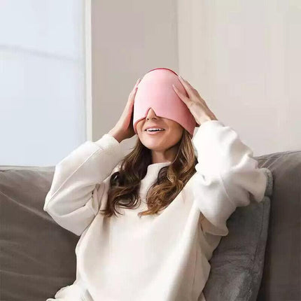 Aroma Season Ice Pack Migraine Hat Hot Cold Therapy Headache Pain Relief Cap AU - Aimall