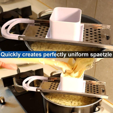 Blade Stainless Steel Spaetzle Maker Egg Tool Dumpling Pasta Hopper Noodle Press - Aimall