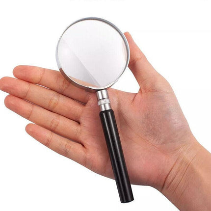 Quality 50MM Silver Metal Magnifying Glass Lens Magnifier Loupe 10x MAGNIFIER AU - Aimall
