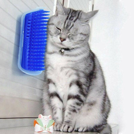 Pet Cat Self Massage Brush Comb Scratcher Wall Corner Self Groomer Grooming Toys - Aimall