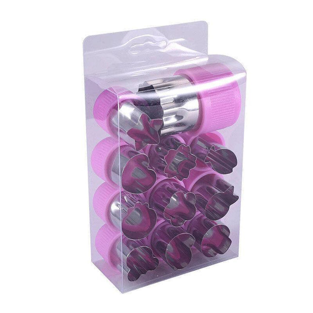 12xStainless Steel Fruit Vegetable Mini Cookie Shape Cutter Set Kid Food Mold OD - Aimall