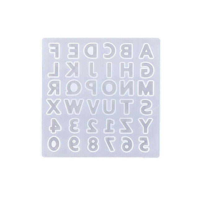 Alphabet Number Silicone Pendant Mold Necklace Jewelry Resin Mould Casting Craft - Aimall
