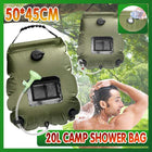 20L Camp Shower Bag Solar Heat Water Pipe Portable - Aimall
