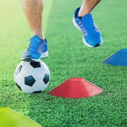 60 Pack Sports Training Discs Markers Cones Soccer Rugby Fitness Exercise - Aimall