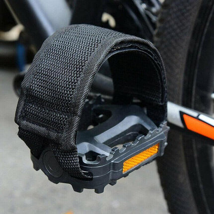 2PCS Toe Clips Straps Fixie Bicycle Pedals Anti-slip Cycling Bike Black AU Stock - Aimall