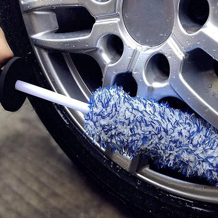 Car Wheel Cleaning Brush Tool Alloy Soft Bristle - Aimall