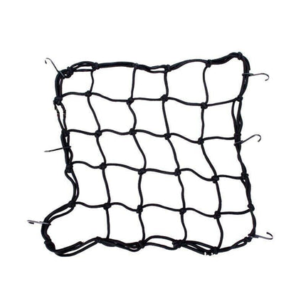 Motorcycle Bungee Cargo Net Helmet Mesh Bike Hold Down Accessories 6 Hooks - Aimall