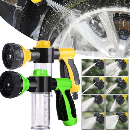 Washing Nozzle Plant Pet Hose 8mode Garden Car Water Foam Sprayer Soap Dispenser - Aimall