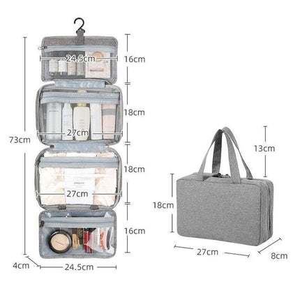 Large Hanging Hook Toiletry Bag Waterproof Travel Makeup Cosmetic Organizer Case - Aimall