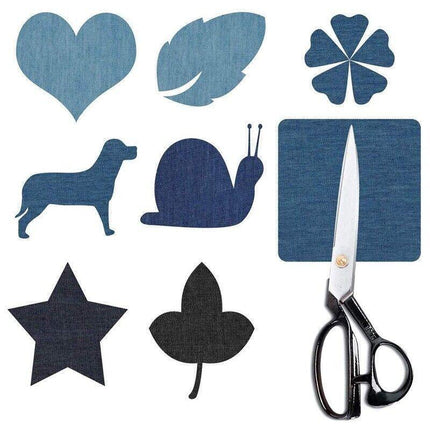 12PCS Assorted Iron On Denim Fabric Mending Patches Repair Kits For Denim Jeans - Aimall