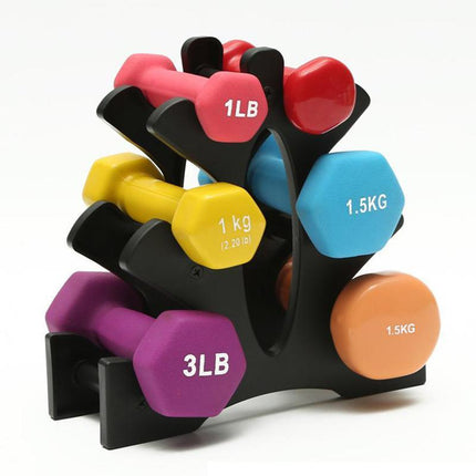 Dumbbell Storage Holder Gym Hand Weight Stand 3-Tier Tree Rack Weights Organizer - Aimall