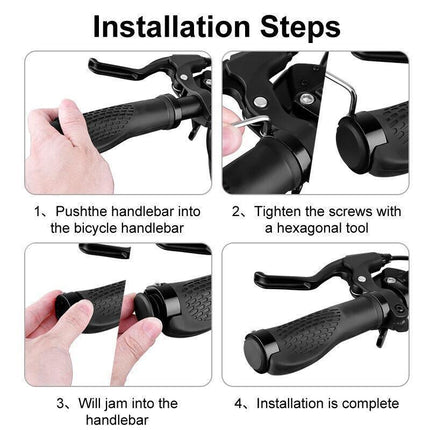 Cycling Lock-On MTB Ergonomic Mountain Bike Rubber Grips Bicycle Handlebar AU - Aimall