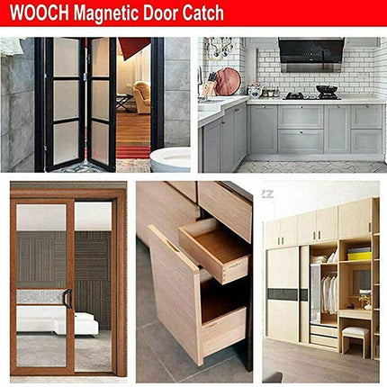 8PCS Strong Magnetic Door Catch Ultra Thin For Door Cabinet Cupboard Glass Latch - Aimall
