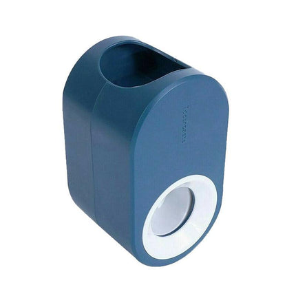 Automatic Toothpaste Dispenser Bathroom Wall-mounted Rack Toothbrush Holder AU - Aimall