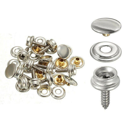 62PCS Stainless Steel Canvas to Screw Press Stud Snap Kit Boat Cover OZ Stock - Aimall