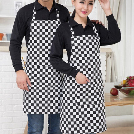 2PCS Apron with Pocket Chef Butcher Kitchen Restaurant Cook Wear COOKING&BAKING - Aimall