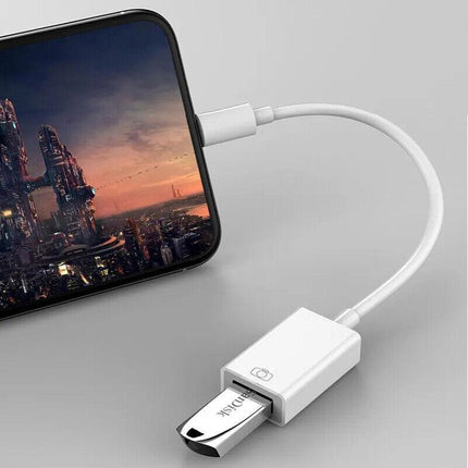For iPhone or Type C to USB OTG Data Cable Adapter Male 3.0 A Female Converter - Aimall