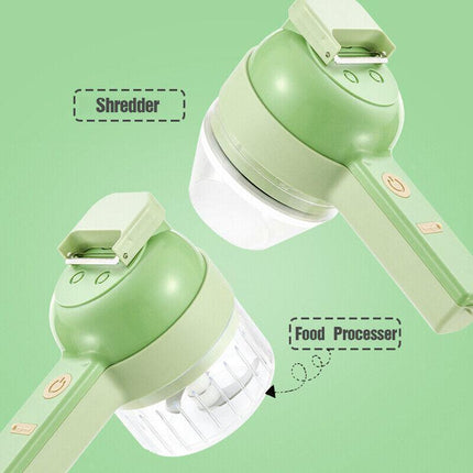 4 in 1 Mini Handheld Electric Vegetable Cutter Wireless Food Chopper Grinder AU - Aimall