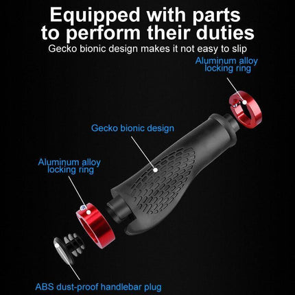 Cycling Lock-On MTB Ergonomic Mountain Bike Rubber Grips Bicycle Handlebar AU - Aimall