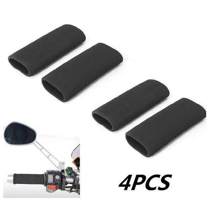 4PCS Motorbike Motorcycle Slip-On Foam Anti Vibration Comfort Handlebar Cover - Aimall