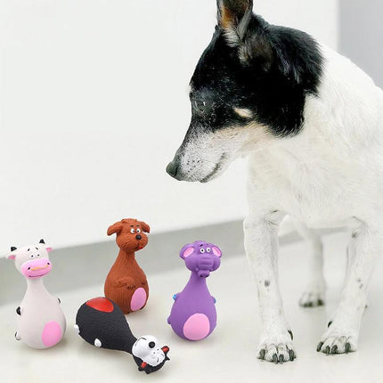 Latex Squeaky Dog Toys Puppy Pet Chew Toys Squeaker Toy Bite-Resistant - Aimall