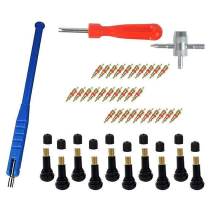43PCS Car Tyre Valve Tool Stem Puller Base Quick Remover Tire Repair Installer - Aimall