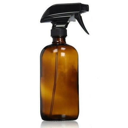Amber Round Glass Spray Bottles Refillable Container Essential Oils Aromatherapy - Aimall